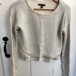 Cropped American Eagle crocheted sweater